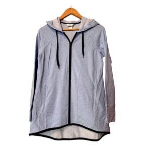 Christopher & Banks Womens Light Blue Full Zip Hoodie Thumbholes Size‎ S